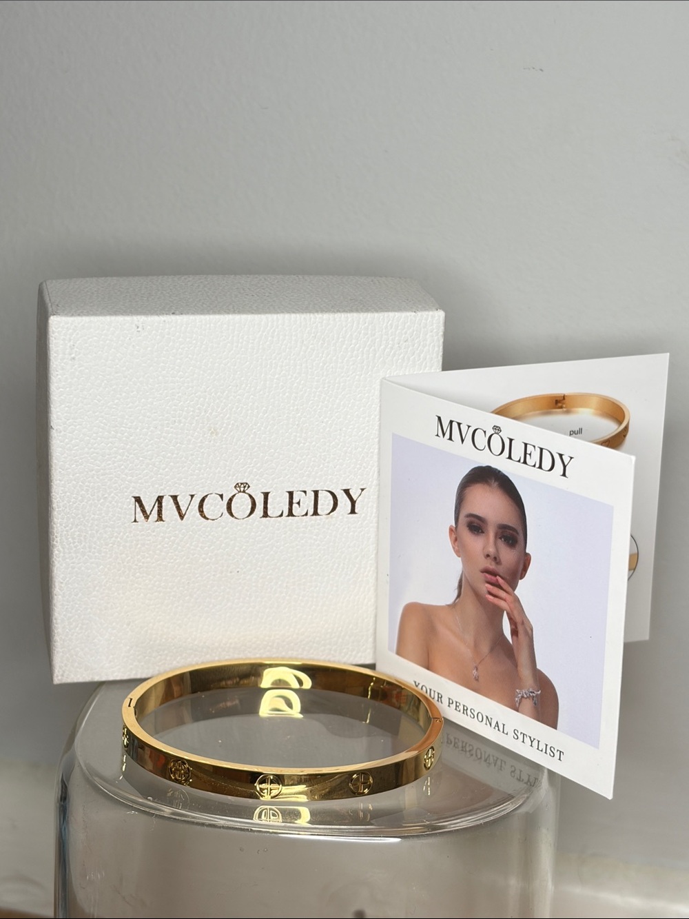 Mvcoldey Goldtone Bangle Bracelet - Sz 7